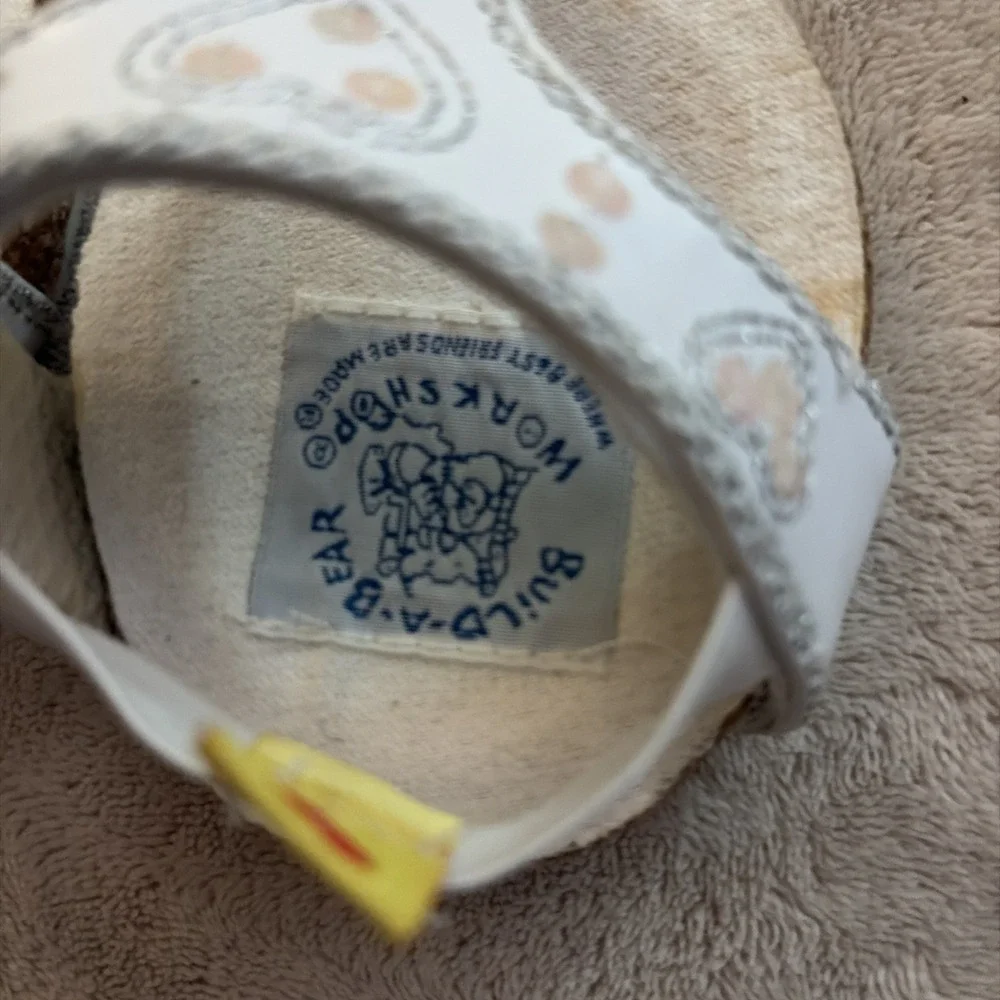 Build A Bear Workshop White Sequin Heart Sandals For Stuffed Animals